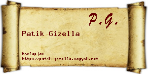 Patik Gizella névjegykártya